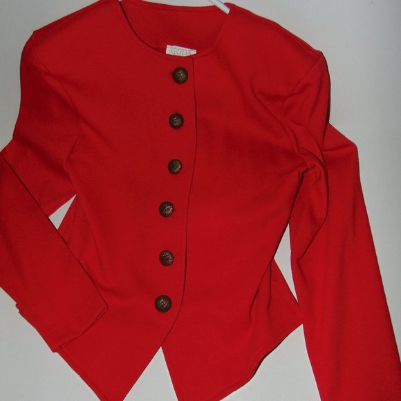 MODA International VS - Red Knit Power Suit - Size S - Picture 3 of 9